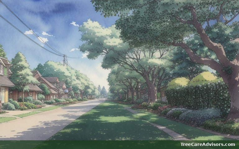 Neighborhood street view in Trowbridge, CA