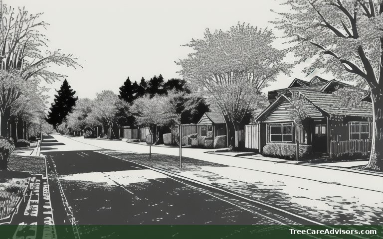 Neighborhood street view in Peachtree Corners, GA