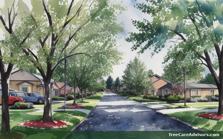 Neighborhood street view in Newcastle, ME