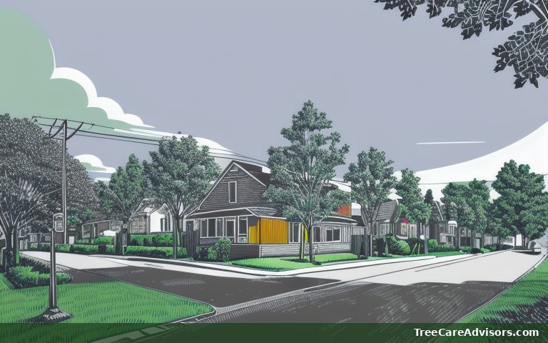 Neighborhood street view in Village of Grosse Pointe Shores, MI