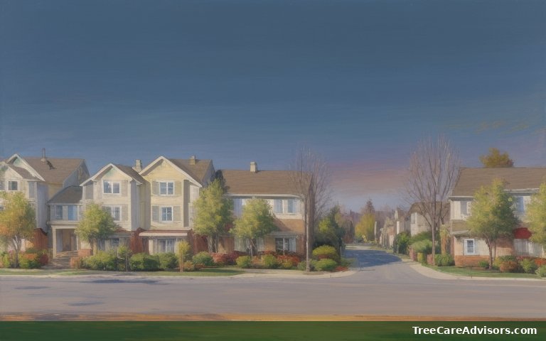 Neighborhood street view in Parkville, MO