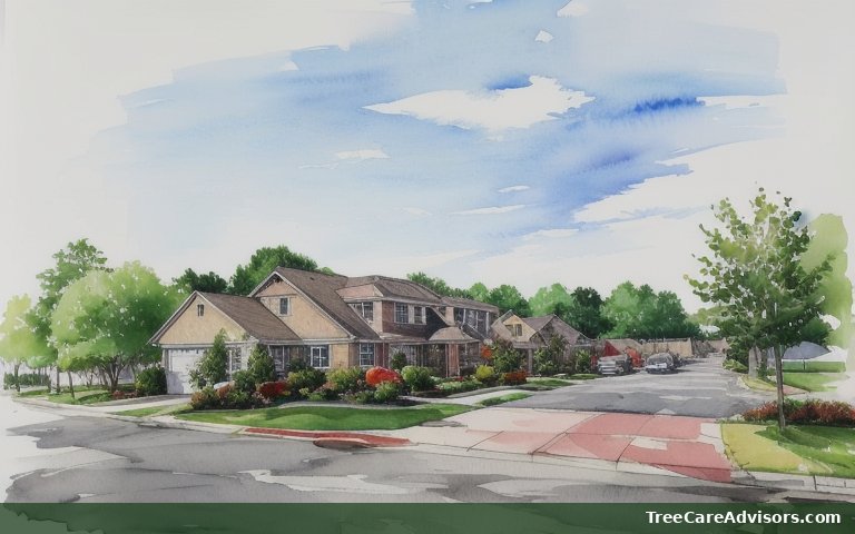 Neighborhood street view in New London, NH