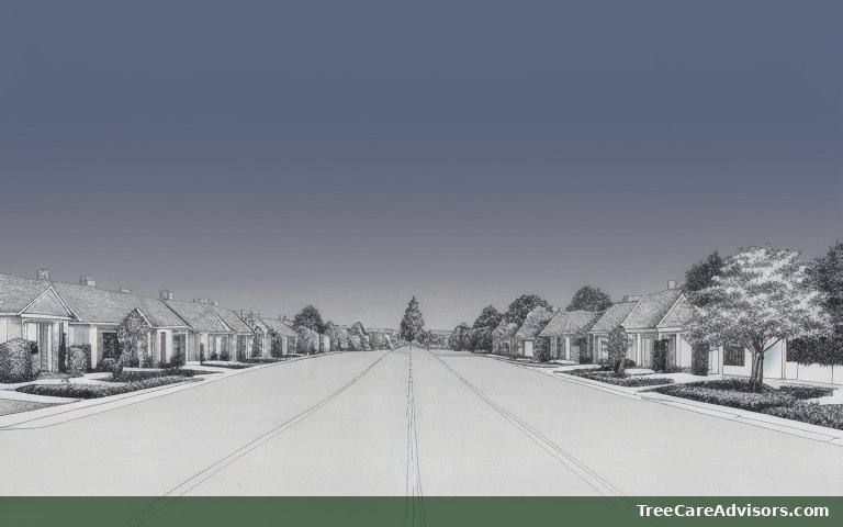 Neighborhood street view in Sunnyvale, TX