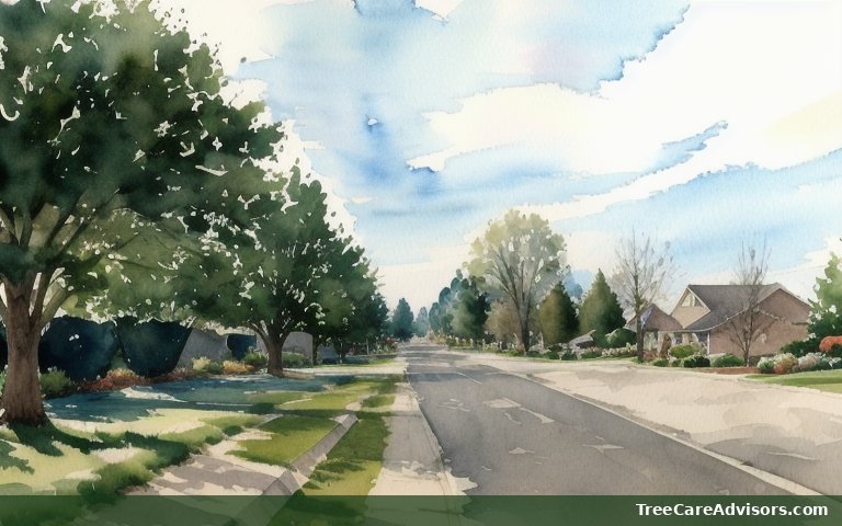 Neighborhood street view in Pecan Acres, TX